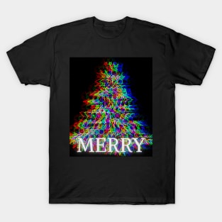 MERRY! ABSTRACT CHRISTMAS TREE T-Shirt